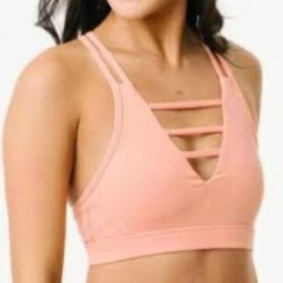 Zyia Active Peach Grid Mesh Sport Bra Size Small - Picture 2 of 12